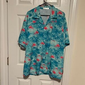 Tropical Flamingo Print Shirt